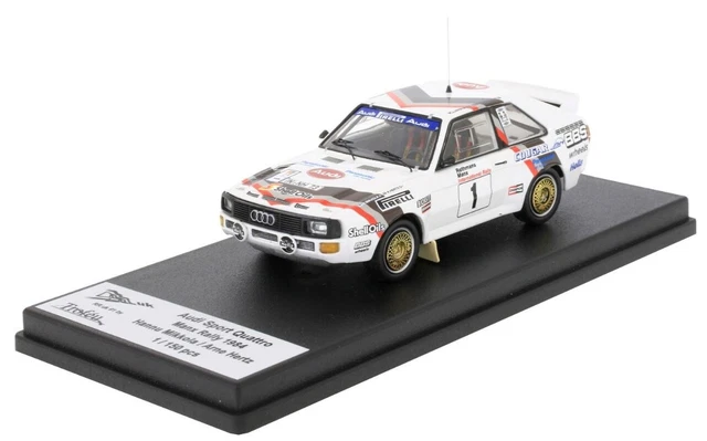 Miniature TROFEU Audi Quattro Rallye Suède 1985 N°4 - 1/43 Résine, Limitée 150 Ex